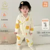 Maimiier Pelele de Algodón Acolchado Cálido para Bebé Otoño e Invierno 40g Ropa de Algodón Puro Clase A Pelele de Bebé con Botones Laterales y Lazos