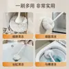 Cepillo para bañera de cerdas suaves y mango largo con forma de nube, cepillo de limpieza para baño, escobilla para inodoro doméstico sin puntos ciegos