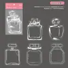 Bolsa adhesiva transparente de PET, hecha a mano, para botellas de bricolaje, con flores secas, para cuenta de mano, marcador transparente, para decoración de botellas de vidrio