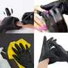 Guantes desechables de nitrilo para suministro transfronterizo, populares en Amazon, TikTok y Temu, alta elasticidad, engrosados, resistentes al aceite