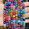 Ágata de Colores Mixtos Cuentas Sueltas Colgante para Pasador Pendientes Accesorios para Joyería DIY Collar con Cuentas Hecho a Mano Cuentas Redondas Productos Semi-Terminados