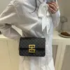 Bolso Pequeño Cuadrado Transfronterizo Versión Coreana Estampado Retro Gran Capacidad Moderno para Viajes Nuevo de Moda Hombro Único Cruzado