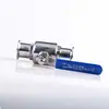 Válvula de aço inoxidável de 4 pontos com rosca interna, válvula de esfera de conexão rápida, válvula borboleta, acessórios para equipamentos, interruptor de controle, 2 pontos de rosca interna dupla, 1/2 polegada
