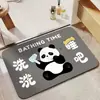 Alfombra absorbente de oso de dibujos animados para el hogar, alfombra antideslizante para baño, alfombrilla para el suelo del inodoro, alfombra suave para la entrada del inodoro