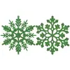 Decorações de Natal Floco de Neve 10cm Plástico com Pó Suprimentos para Decoração de Árvore de Natal Pingente Fabricante Atacado