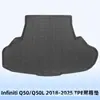 Adecuado para Infiniti Q50/Q50L 2018-2025 Material 3D para Todo Clima Tapete de Piso y Tapete de Cajuela TPE