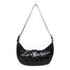Bolsa Única em Formato de Chifre para Mulheres, Bolsa de Ombro para Sob o Braço, Nova Moda Bolsa Bolinho, Bolsa Transversal Simples Versátil, Personalizável