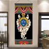 Tela Colgante Decoración de Casa de Huéspedes de Xizang Pintura de Tela Colgante de Pared de Fondo para Sala de Estar de Xizang Estilo Étnico Tapiz con Borlas para Sala de Té Tapiz Tapiz