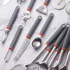 Gadget de cocina de spot de fábrica mango de silicona creativo 16 piezas de patatas cortadas para queso pelador de ajos