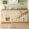 Cortina Decorativa para Porta de Cozinha Cortina Meia Japonesa Cortina de Tecido Cortina Divisória Sem Furo Uso Doméstico