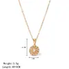 Collar Redondo de Acero de Titanio con Estrella y Circonita Incrustada para Mujer, Diseño Único, Cadena de Clavícula de Lujo Ligero, Versátil y de Gama Alta