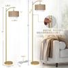 Luminária de Chão Redonda de Rattan Estilo Americano Siam Tecida Amazônia Nova Popular Feita à Mão Tecido Retrô 110V