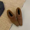 Zapatos peludos de nuevo estilo, planos de punta fina retro franceses de nicho, cálidos y forrados de felpa para otoño e invierno