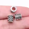 9X8X8Mm 1.3g Prata Antiga Exportação Aliexpress Contas de Furo Grande e Pequeno Contas de Furo Grande