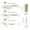 Conjunto de facas doméstico de aço inoxidável faca de cozinha 5 peças tesoura de cozinha multifuncional faca de frutas suplemento alimentar cortador de chef