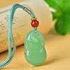 Jade Dongling Verde Natural azúcar cuadrado auspicioso Ruyi candado colgante de collar delfín colgante de jade colgante de cadena para suéter DIY