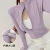 Jaqueta Cardigan com Zíper Fitness de Secagem Rápida Feminina para Yoga Corrida Esportes Manga Longa Alta Elasticidade Slim Fit Roupa Esportiva para Exterior