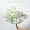[12 Hojas de Caladio] Plantas Verdes Simuladas, Flores Artificiales y Césped Artificial Hojas Individuales Sala de Estar Embellecimiento del Hogar Oficina