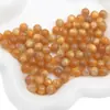 Cuentas redondas de resina multicolor de cielo estrellado, chapadas en oro, de 8-12 mm para bisutería, pulseras, collares, materiales y accesorios hechos a mano para DIY