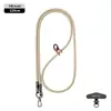 Lanyard Popular para Teléfono Móvil de Muñeca 6mm Fuerte para Colgar en el Cuello Cruzado Ajustable Exterior Montañismo Cuerda Trenzada Anti-Pérdida Color Pistola