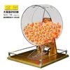 Máquina de loteria manual dourada com grande capacidade de 400 bolinhas, bolinhas pequenas de 2,7 cm, máquina de sorteio, modelo novo