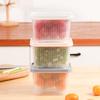 Nueva Caja de Conservación de Cebolleta con Drenaje de Doble Capa Caja de Almacenamiento para Refrigerador Cesta Drenante para Verduras y Frutas de Cocina para el Hogar