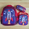 Venta al por mayor de fabricante juego de tres piezas de mochila escolar para estudiantes de primaria mochila de gran capacidad de 16 pulgadas, envío directo de una pieza mochila escolar de caparazón duro 3D