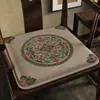 2026 Nova Almofada de Cadeira Estilo Chinês Almofada de Cadeira Grande Tutor Jacarandá Almofada de Cadeira de Jantar Personalizada Almofada de Assento de Cadeira Redonda Almofada para Assento de Mesa de Chá