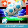 Decoraciones con temática de fútbol, mesa de globos flotantes, lotería deportiva, diseño de escena en la tienda, decoración de ambiente