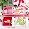 Natal Filhote Fofo Presente Doce Caixa Vazia Caixa de Embalagem Caixa de Presente Desenho Animado Caixa de Papelão Dobrável Caixa de Presente para Assar