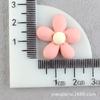 Flor de Cinco Pétalos Escarchada Accesorios de Joyería de Resina Flor DIY Pegamento Crema Decorativo Agujero para Parche de Zapato Material para Carcasa de Teléfono Móvil