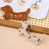 Nuevo Ins Caricatura Lindo Perro Salchicha Peluche Muñeca Dulce Colgante Cachorro Anillo para el Cabello Agarrador Accesorios para el Cabello Lote