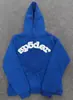 Sudadera con capucha de forro polar grueso de peso pesado 450 g, original de ultramar, para hombre, con estampado de espuma de Araña Sp5Der