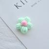 Pin para el pelo de flor de cinco pétalos abullonada tejido a mano, cuerda para el pelo, accesorios semiacabados, materiales para bisutería DIY, accesorios