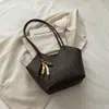 Bolsa Tote de Gran Capacidad Otoño 2026 Nuevo Bolso de Mujer Estampado PU Bolso de Hombro Único Bolso de Mano Retro Bolso de Axila Mujer