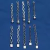 Cadena de Extensión de Plata de Ley con Cadena Plana Retorcida de Pez Pequeño con Cadena Retro Vieja DIY Hecha a Mano Cadena de Acabado con Cuentas
