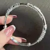 Pulseira de Prata Pura Céu Estrelado 2026 para Mulheres, Bracelete de Prata Sólida, Pulseira Elegante, Presente para Namorada, Banhado a Cobre com Prata Grossa