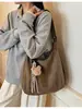 Nova bolsa tiracolo de lona casual de grande capacidade para comércio exterior transfronteiriço para mulheres, bolsa de ombro versátil e da moda, bolsa tote para o dia a dia