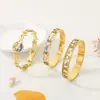 Estilo Vacaciones de Verano Epoxy Playa Oceánica Calado Palmera Estrella de Mar Personalizado Delfín Fresco Pulsera de Acero Inoxidable