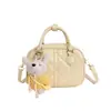 Bolsa de fio bordado super moderna e de nicho para mulheres, nova moda 2026, bolsa transversal versátil, bolsa almofada de mão requintada, bolsa quadrada pequena