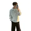 Sudadera con media cremallera y cuello alto estilo Retro Americano para Hombre, Otoño, Tejido Pesado, Capa Interior, Capa Base 2026 Ropa Exterior para Parejas