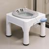Taburete para sentarse sin agacharse Asiento Hemorroides Baño Medicinal Cubeta para sentarse Lavado Cubeta de PP Cubeta Lunar Postparto Lavado de Trasero Cubeta Transparente