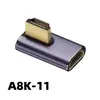 Adaptador HDTV HD UHD 2.1 Macho a Hembra Codo 90 Grados Estéreo Computadora Decodificador Extensión Transmisión de Video