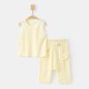 Roupa de Verão Infantil de Bambu Ultra-fina - Camiseta sem Manga e Calça Solta para Ar Condicionado