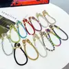 Pulseira Bola 0.6 Full Diamond, Pulseira de Corda Vermelha Trançada à Mão, Produto Semi-Acabado, Contas Usáveis, Acessórios de Metal, Casal DIY