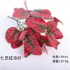 Ramo de Planta Artificial Hojas de Uva Hojas de Manzana Hojas de Camote Planta Verde Artificial Maceta Decoración de Escritorio Adorno Arreglo Floral