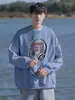 2026 Nueva Sudadera con Capucha de Cuello Redondo para Primavera y Otoño Marca Americana de Moda Ins Estampado Holgada Casual Top Moda Masculina