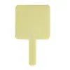 Espejo con logo personalizado, espejo de maquillaje, espejo cuadrado de mano con mango, espejo de tocador portátil de mano, fábrica