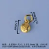 Moeda da Fortuna Banho de Ouro Prata Pura 999 Boa Sorte Riqueza Doce Paz Pingente DIY Pingente de Miçanga Feito à Mão Atacado