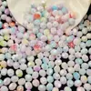 Accesorios para Joyería Hecha a Mano DIY de 36 Caras Iridiscentes de Doble Color, Cuentas Sueltas de Agujero Recto para Pulseras de Cuentas Sitio Web de Transmisión en Vivo